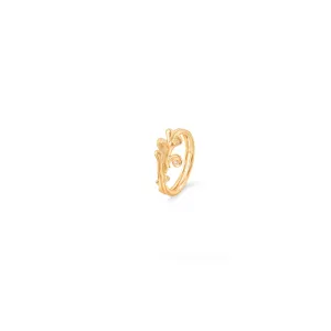 BoHo 18K Gold Ring w. Diamond