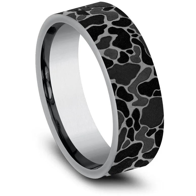 Brook & Branch "The Drake" Tantalum Duck Camo Wedding Band