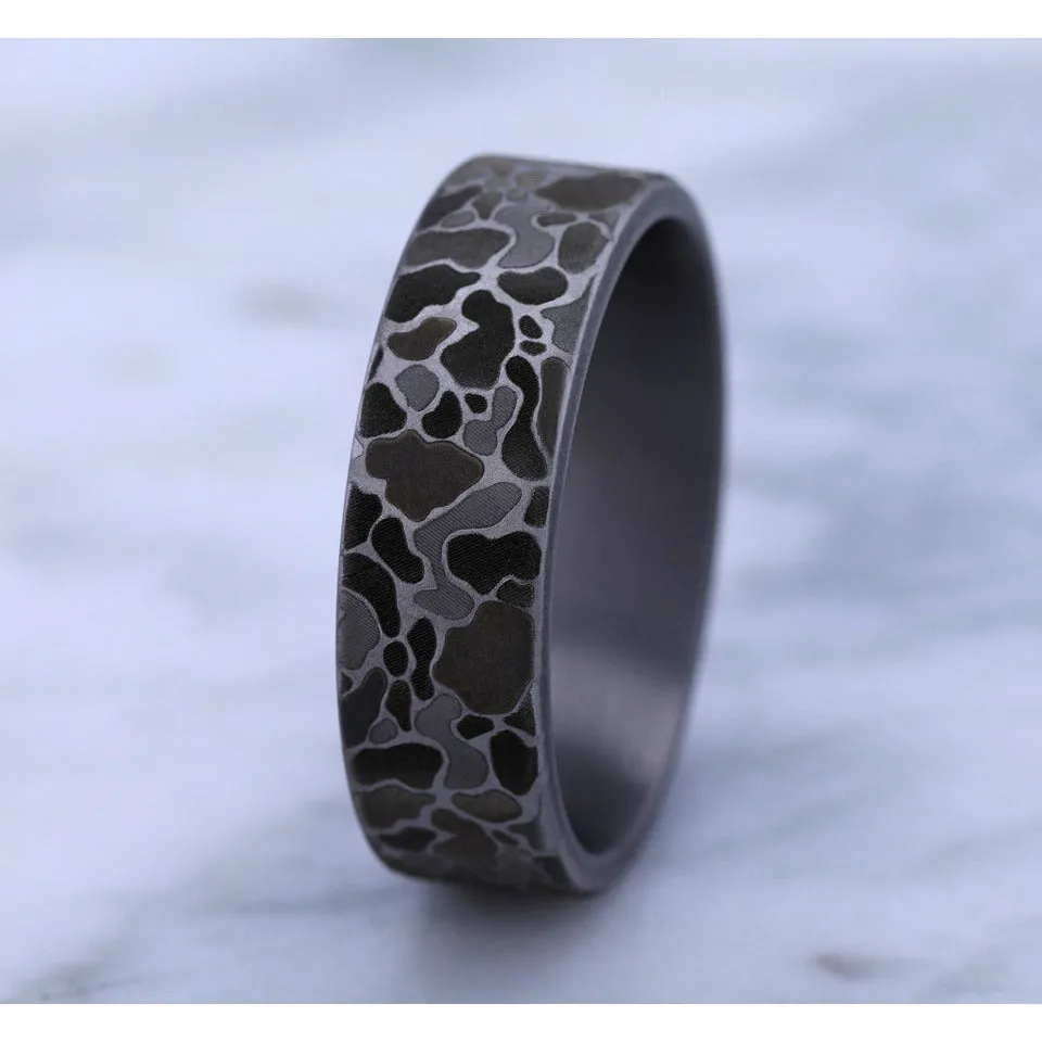 Brook & Branch "The Drake" Tantalum Duck Camo Wedding Band