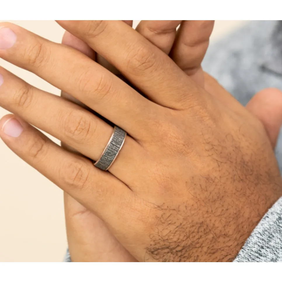 Brook & Branch "The Hazel" 14K Rose Gold & Tantalum Wedding Band