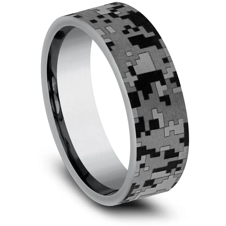 Brook & Branch "The Lima" Tantalum Digital Camo Wedding Band