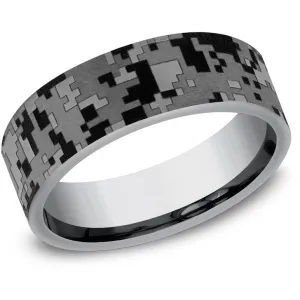 Brook & Branch "The Lima" Tantalum Digital Camo Wedding Band