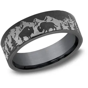 Brook & Branch "The Roamer" Tantalum Buffalo Wedding Band