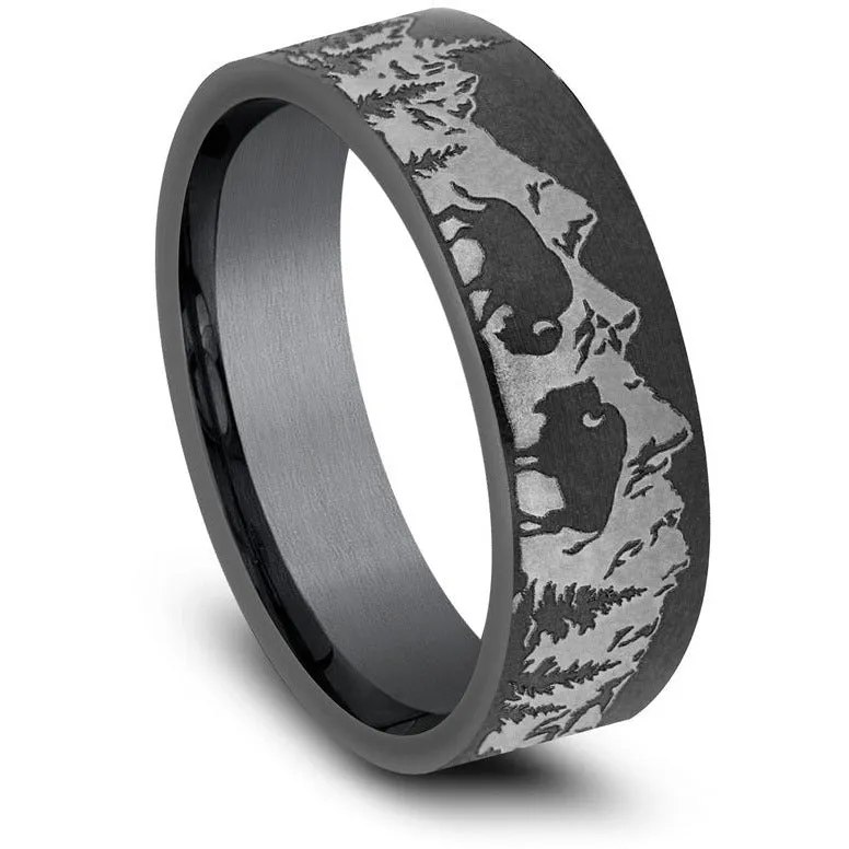 Brook & Branch "The Roamer" Tantalum Buffalo Wedding Band