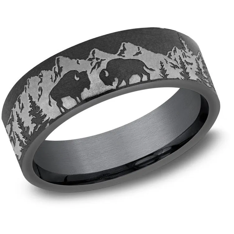 Brook & Branch "The Roamer" Tantalum Buffalo Wedding Band