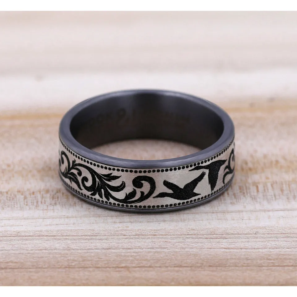 Brook & Branch "The Waterfowl" Tantalum & Titanium Wedding Band