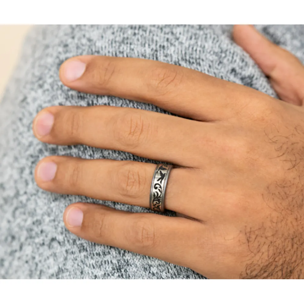Brook & Branch "The Waterfowl" Tantalum & Titanium Wedding Band
