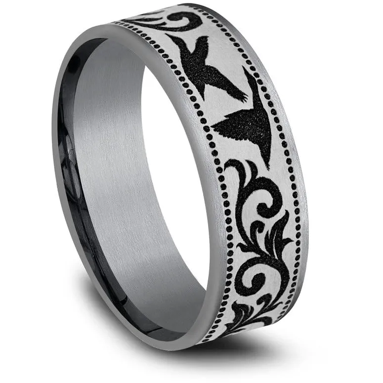 Brook & Branch "The Waterfowl" Tantalum & Titanium Wedding Band