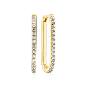 Capizzi Medio Gold Plated Earrings w. Zirconia