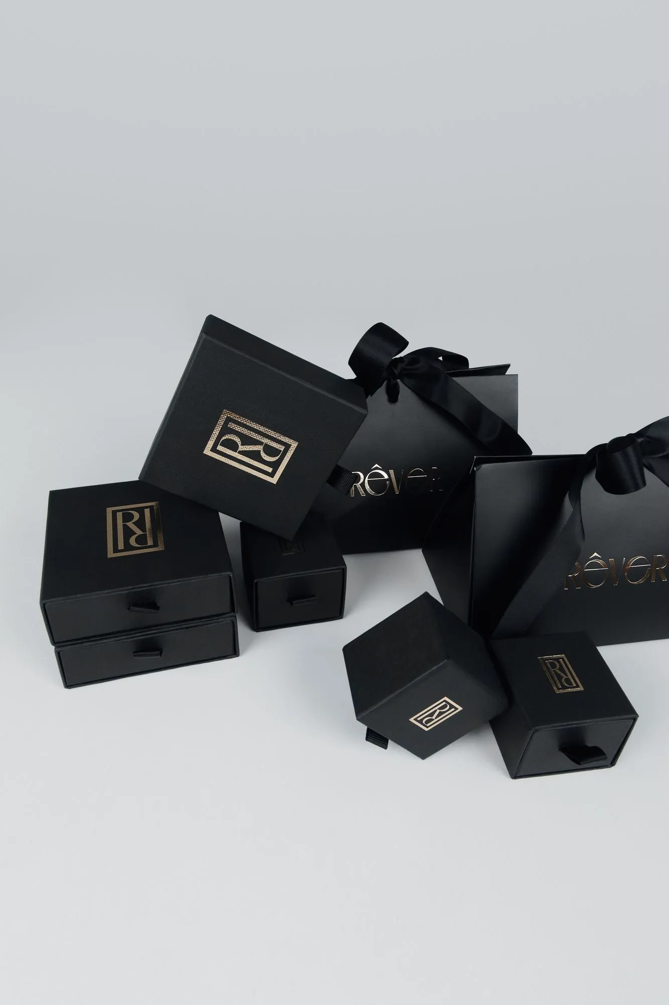 Cascade Degrade 18K Rosegold Earrings w. Lab-Grown Diamonds