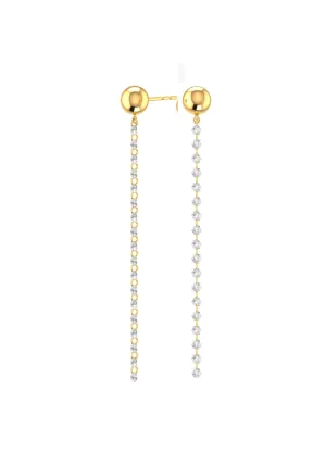 Cascade Nude 18K Gold Earrings w. Lab-Grown Diamonds
