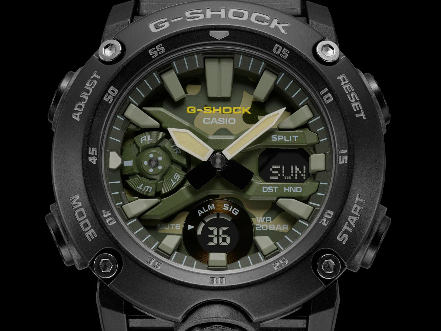 Casio G-Shock Men's Green Watch GA-2000SU-1AER