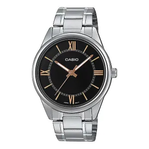 Casio Men's Black Silver Watch MTP-V005D-1B5UDF
