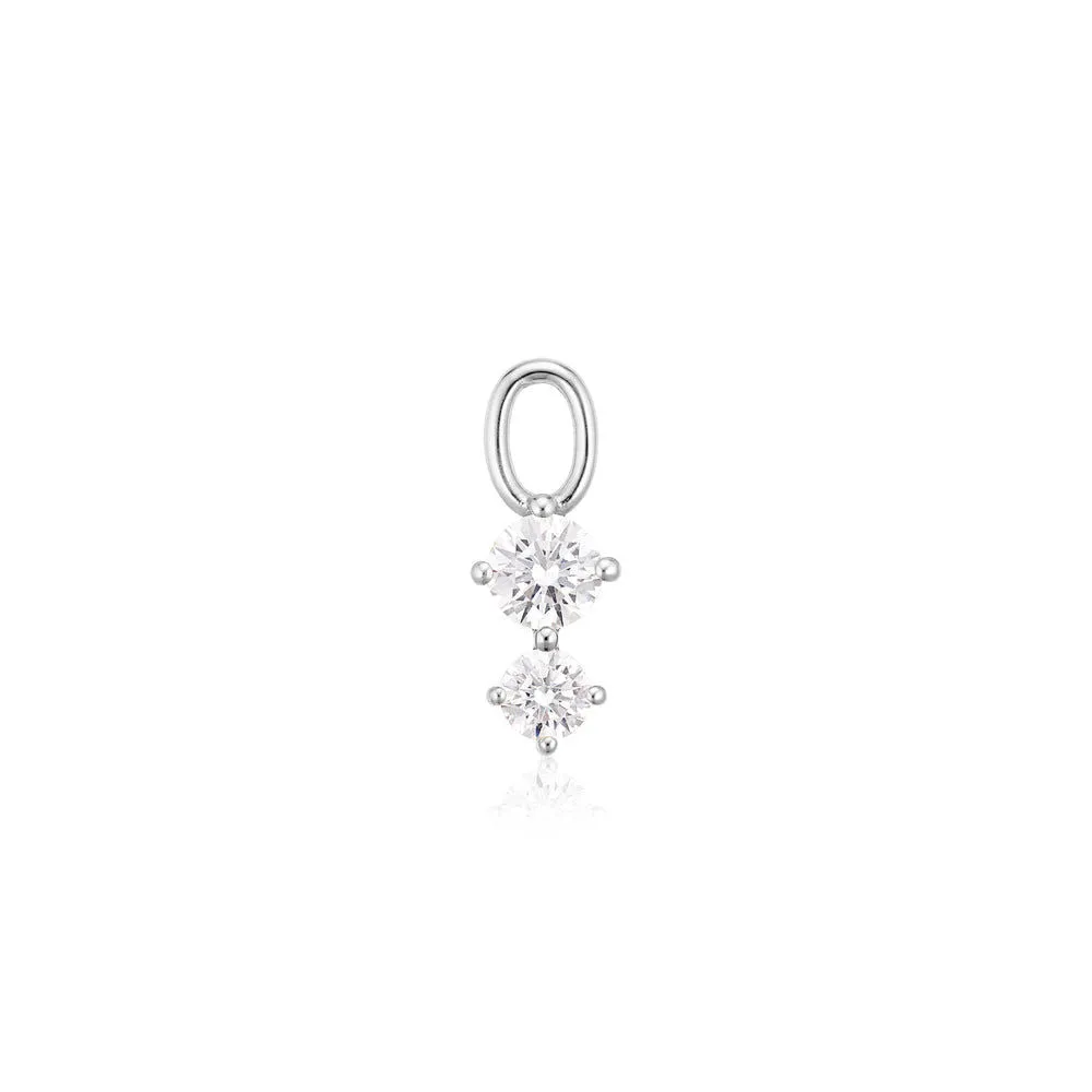 Circolo Due Silver Pendant w. Zirconia