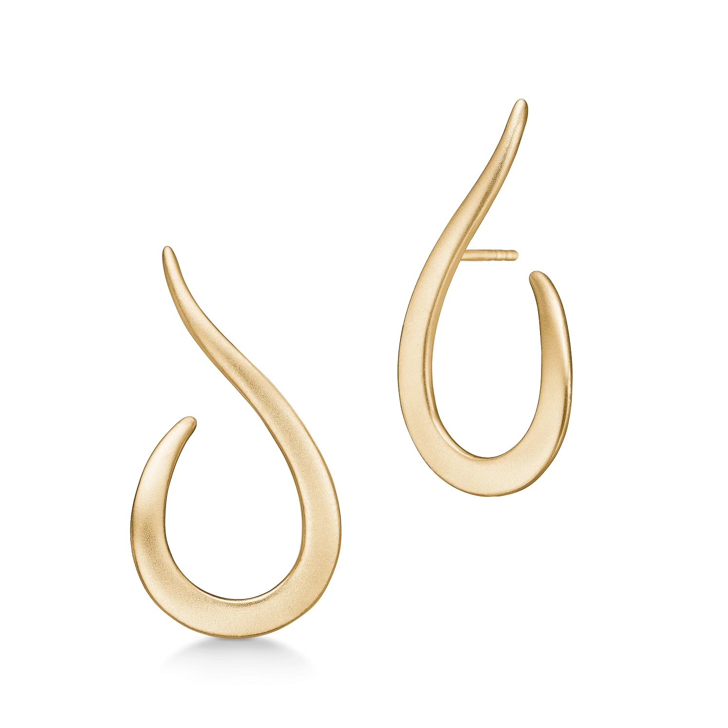 Classic Swan Gold Plated Earstuds