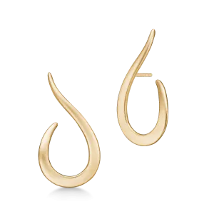 Classic Swan Gold Plated Earstuds