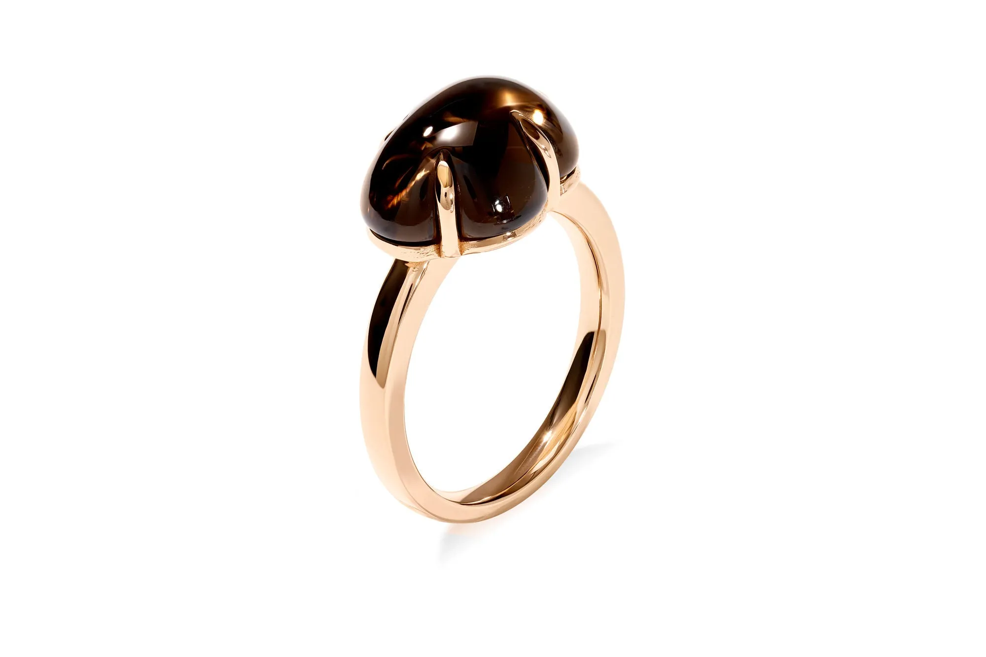Cloud 18K Rosegold Ring w. Smokey Quartz