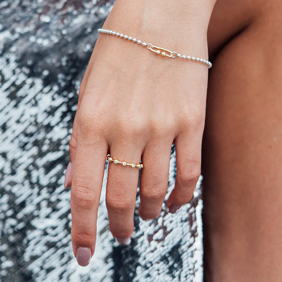 Cosmic Infinity 18K Gold Ring w. Lab-Grown Diamonds