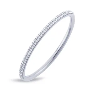 D'avie 18K Whitegold Bangle w. 102 Diamonds