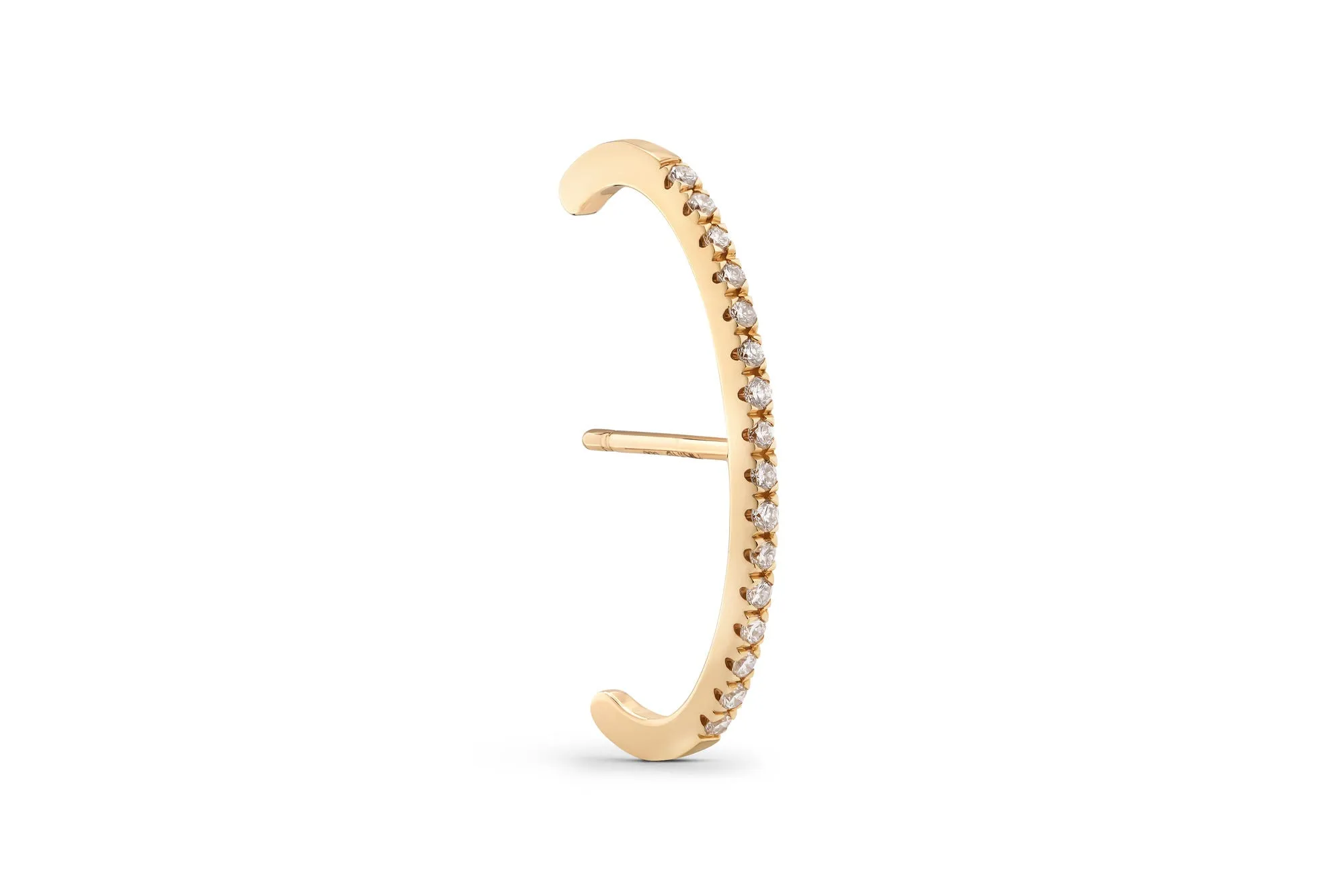Diamonds Suspender 14K Gold Earring