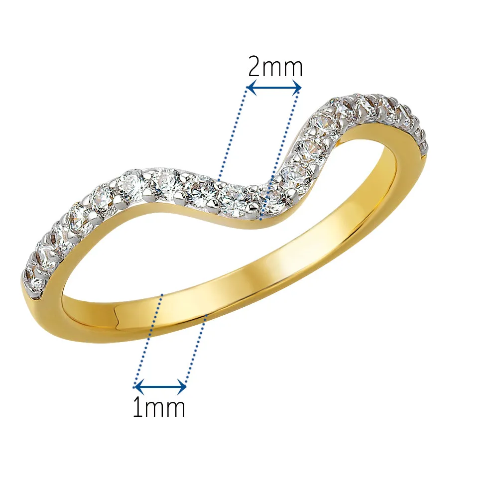 Domed Half Eternity Ring