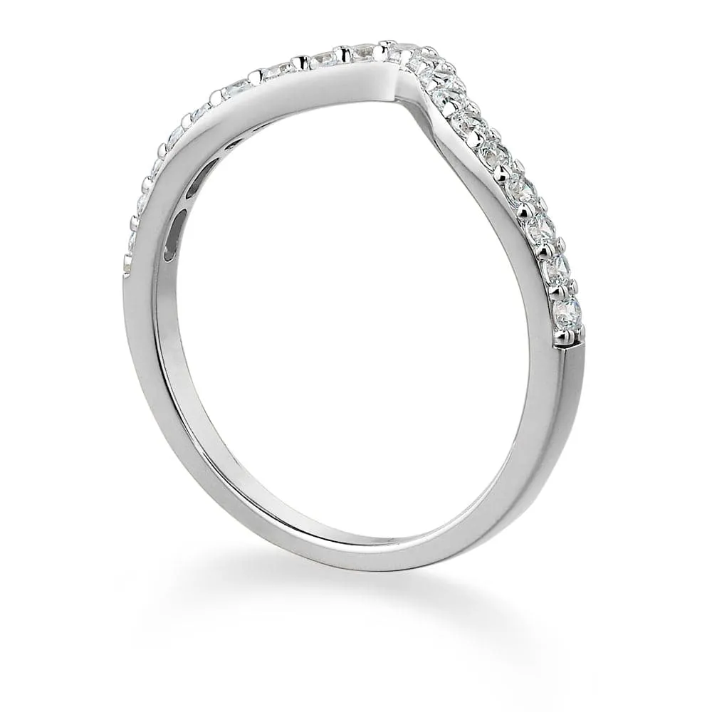 Domed Half Eternity Ring