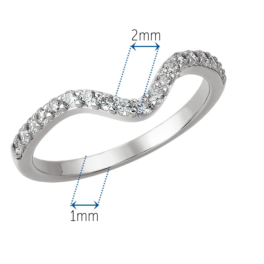 Domed Half Eternity Ring