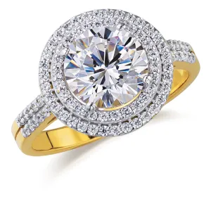 Double Halo Ring