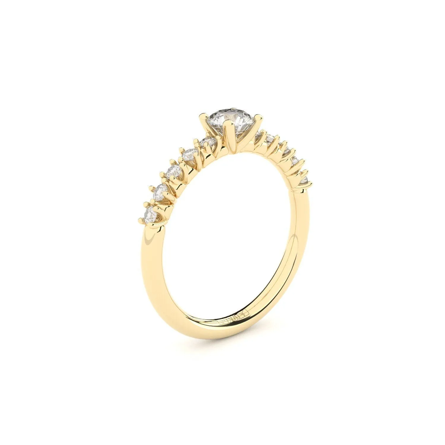 DUO  18K Gold Ring w. Lab-Grown Diamonds