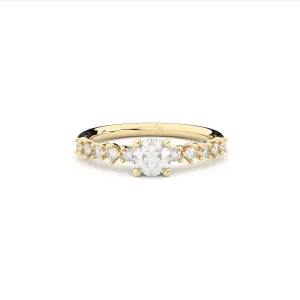 DUO  18K Gold Ring w. Lab-Grown Diamonds