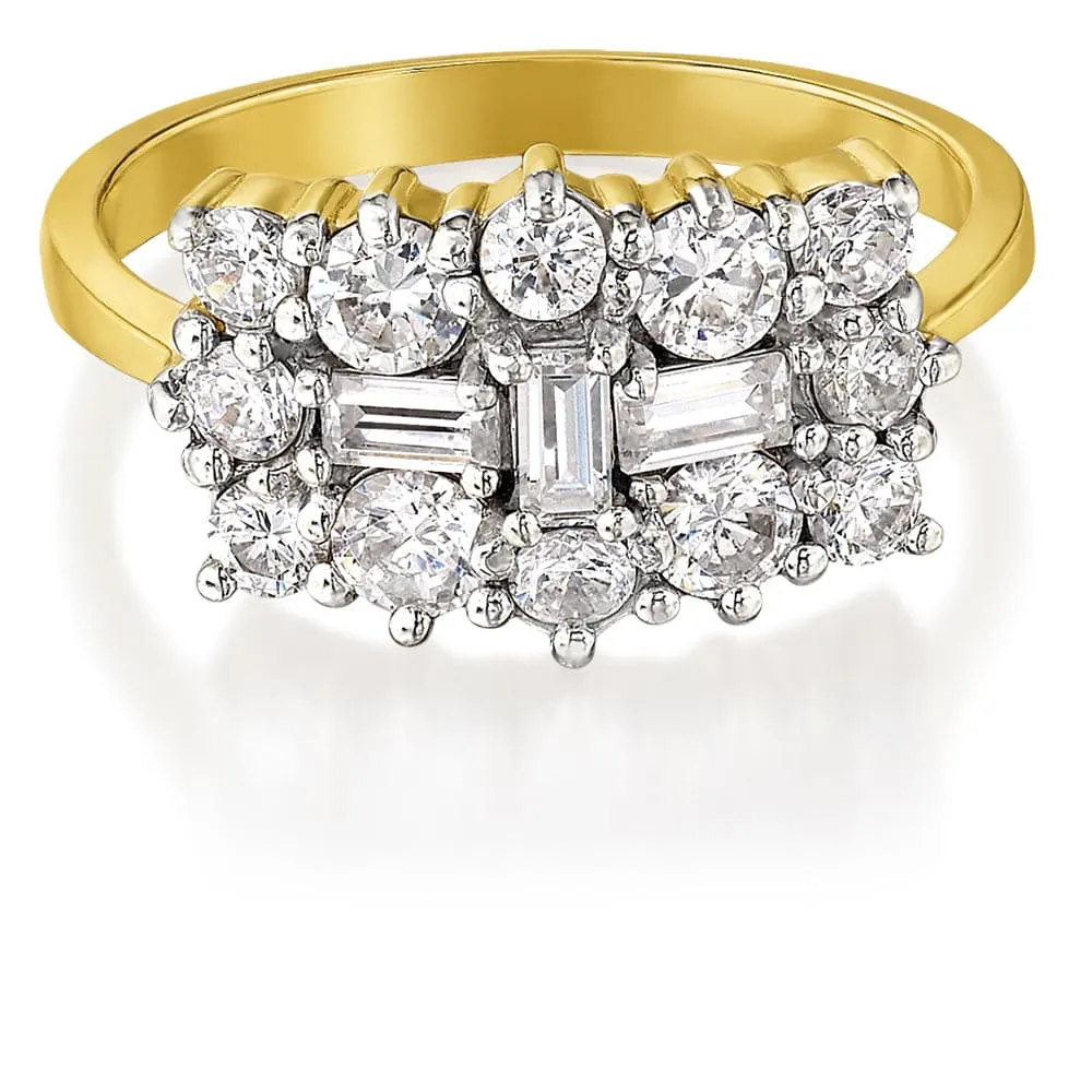 Elegant Splendour Cluster Ring