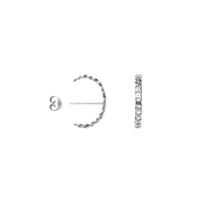 Elsa half Silver Hoop