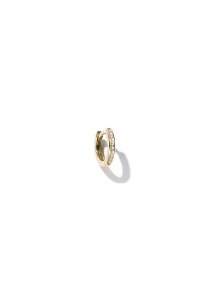 Elysia Era Medium 14k Gold Hoop w. Diamonds