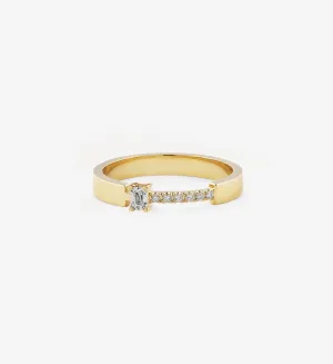 Emerald-Cut Diamond Ring 0.15