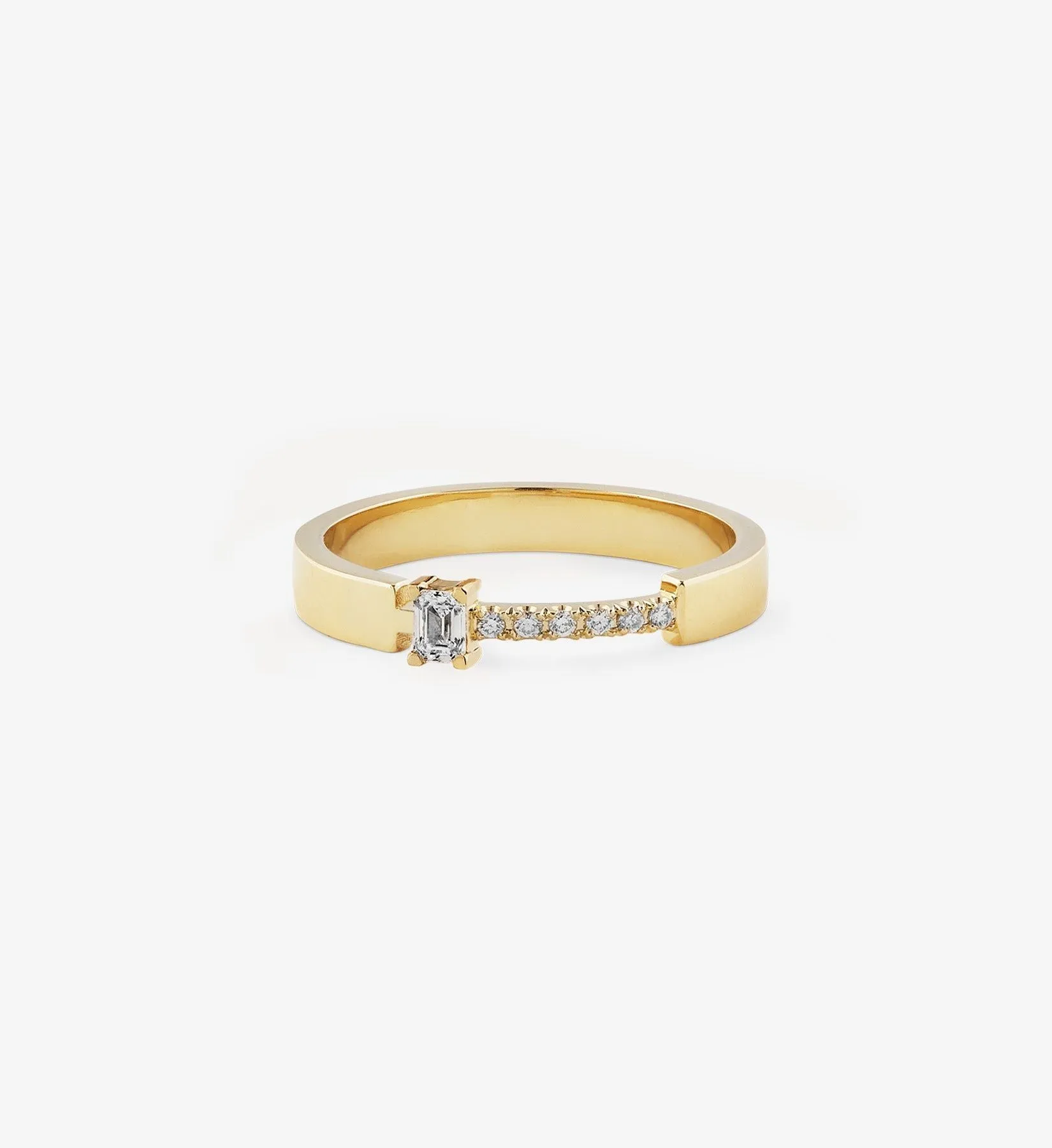 Emerald-Cut Diamond Ring 0.15