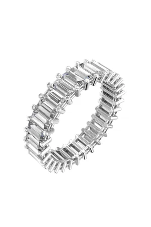 Eternity Baguette Band 18K White Gold Ring w. Lab-Grown Diamonds