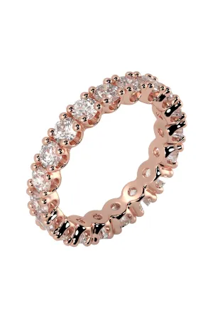 Eternity Band 0.10ct 18K Rose Gold Ring w. Lab-Grown Diamonds
