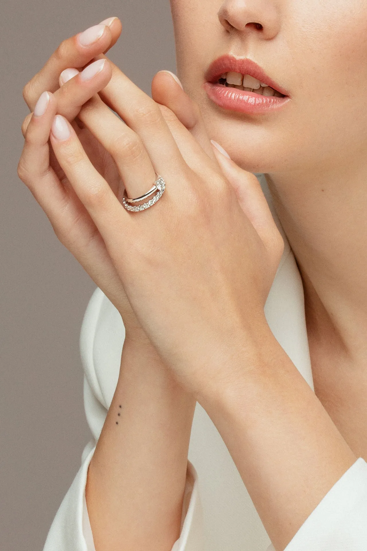 Eternity Band 0.10ct 18K Rose Gold Ring w. Lab-Grown Diamonds