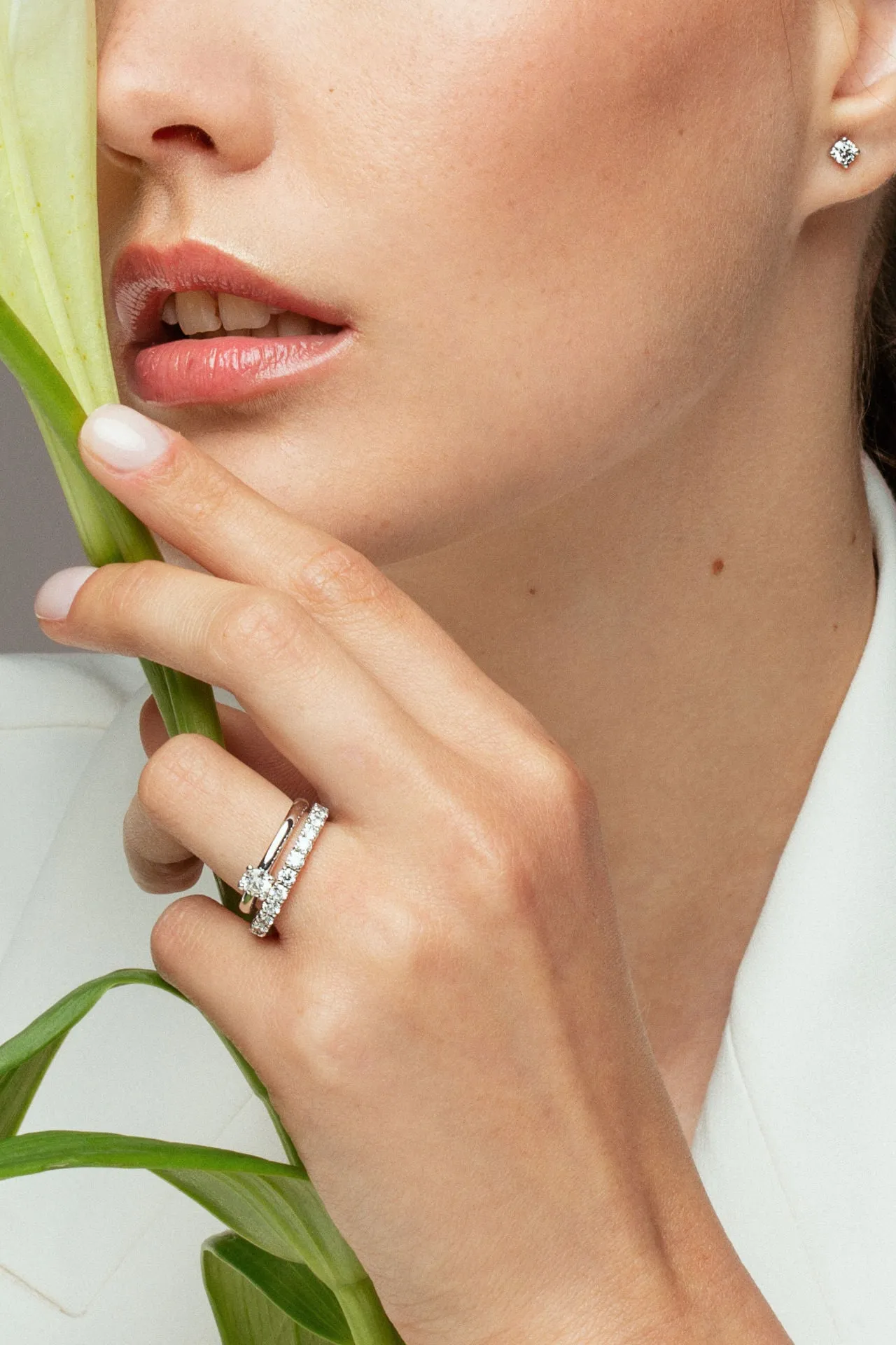 Eternity Band 0.10ct 18K Rose Gold Ring w. Lab-Grown Diamonds