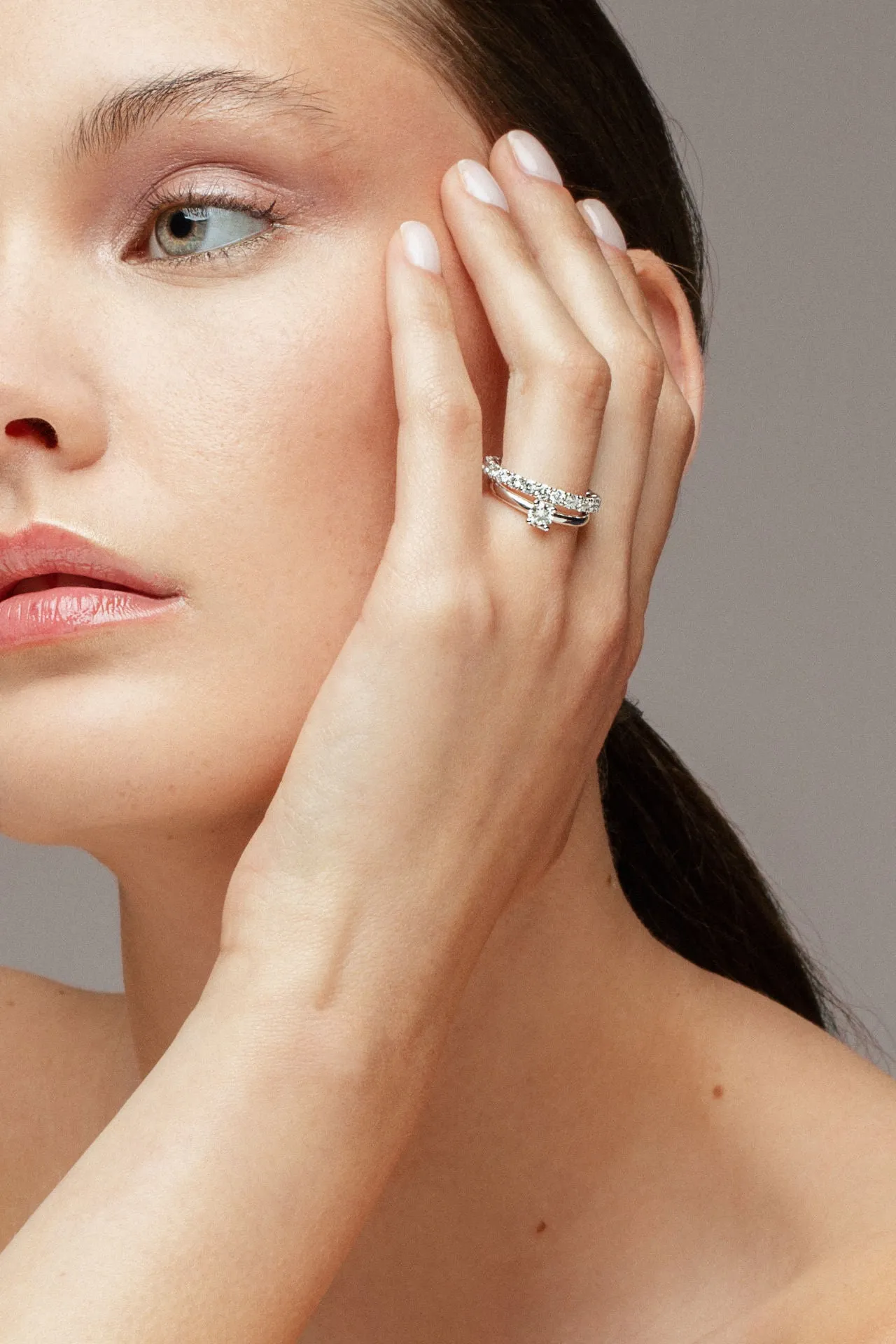 Eternity Band 0.10ct 18K Rose Gold Ring w. Lab-Grown Diamonds