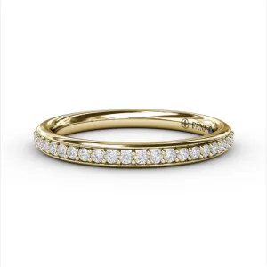 Fana 14K Yellow Gold And Diamond Prong Set Wedding Band