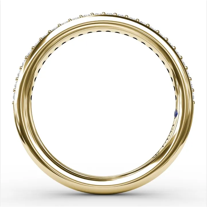 Fana 14K Yellow Gold And Diamond Prong Set Wedding Band