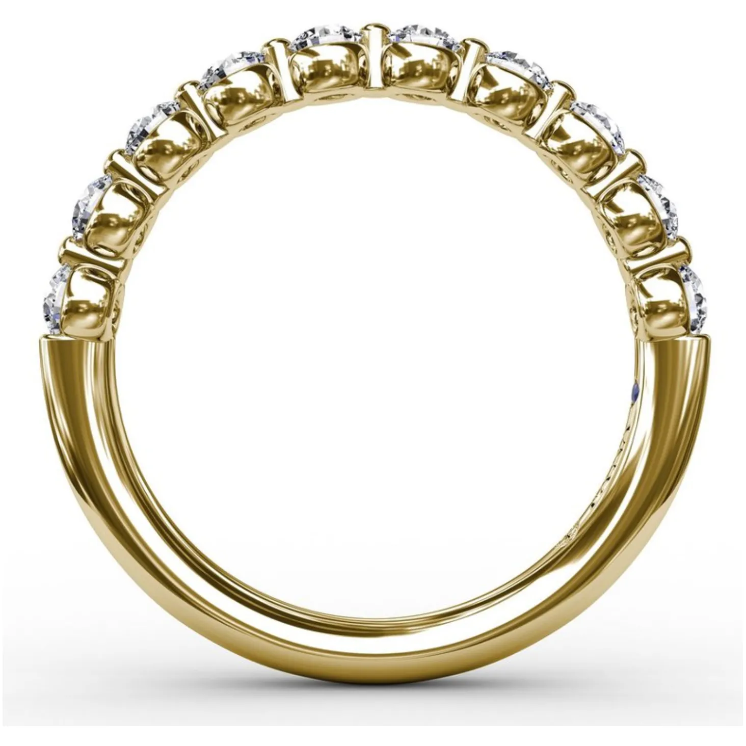 Fana 14K Yellow Gold and Diamond Shared Prong Wedding Band