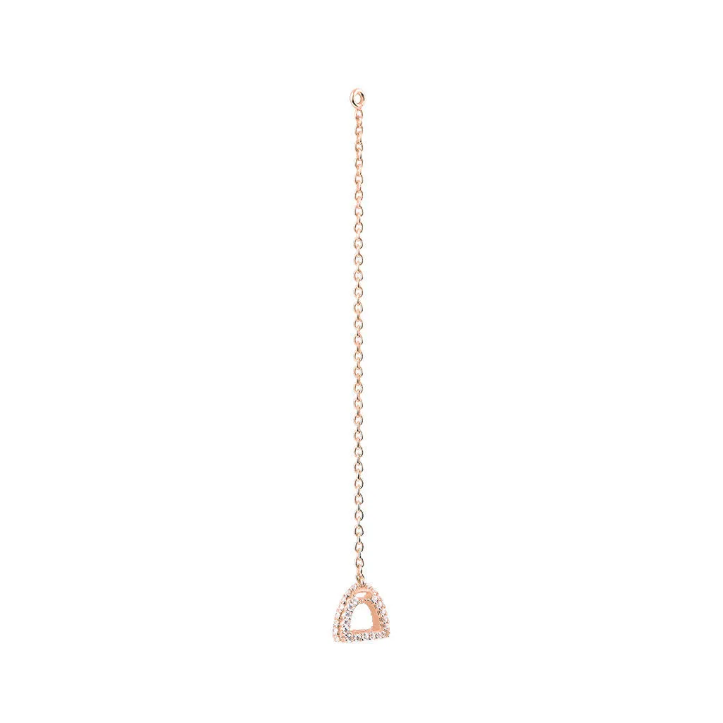 Fiontini 18K Rosegold Ear Pendant w. 48 Diamonds
