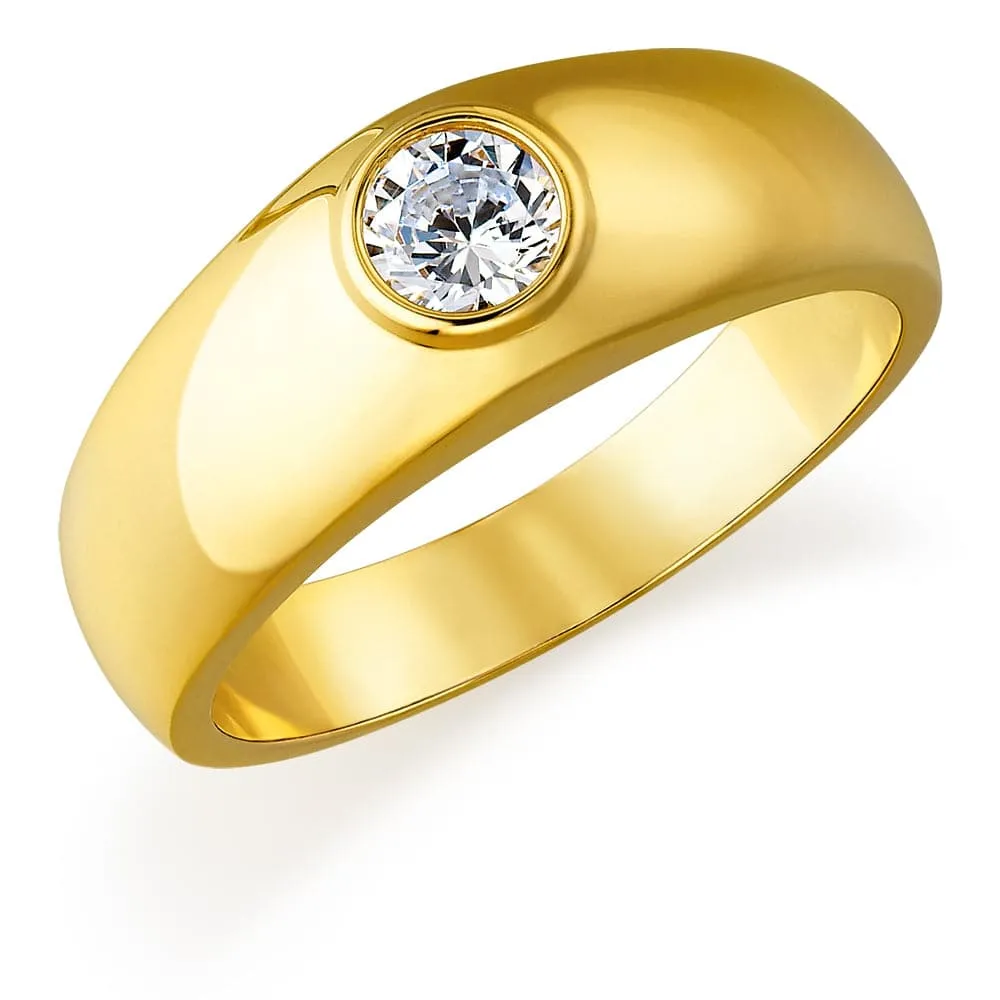 Fire and Ice Solitaire Ring