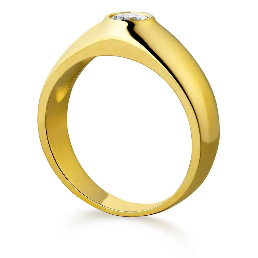 Fire and Ice Solitaire Ring