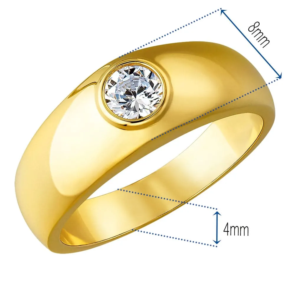 Fire and Ice Solitaire Ring