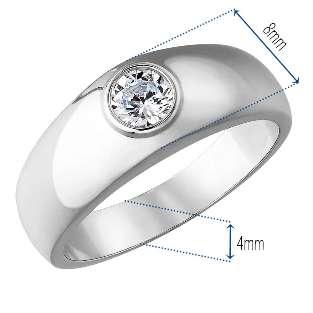 Fire and Ice Solitaire Ring