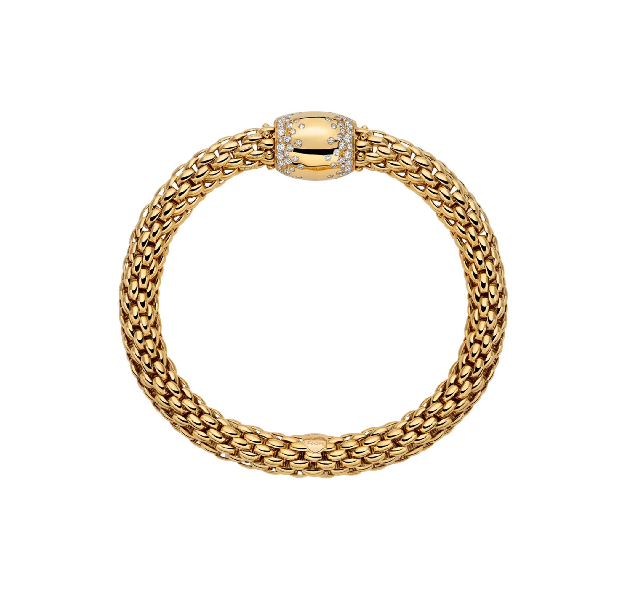 Fope 18ct Yellow Gold 1.07ct Diamond Love Nest Flex'it Bracelet