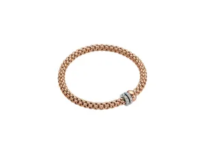 Fope Solo 18ct Rose Gold 0.56ct Diamond Bracelet